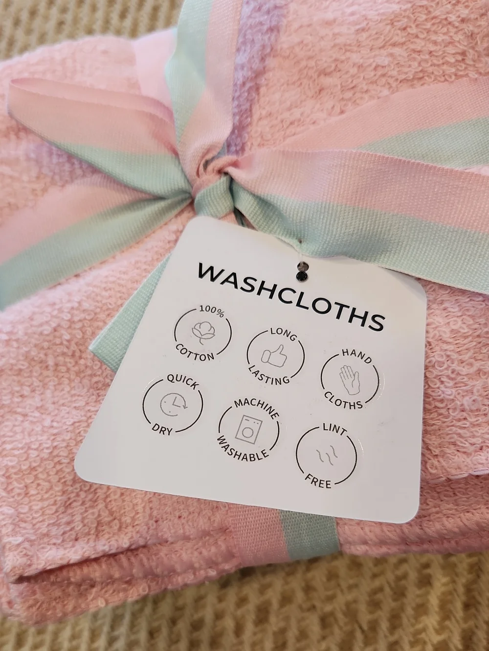 10 Pack 100% Cotton Washcloths